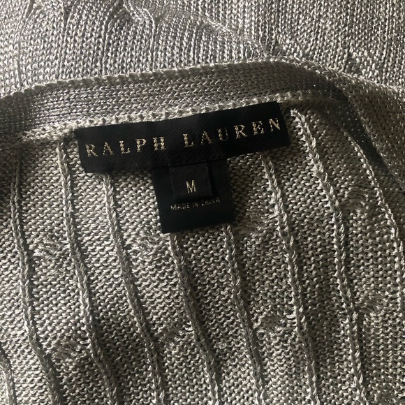 Ralph Lauren Black Label Metallic V-neck cardigan - M - Picture 4 of 4